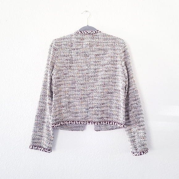 Luxury Brand Chanel-style Tweed and Pearl Blazer Jacket Small Sweater - Picture 3 of 16